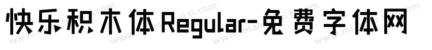 快乐积木体 Regular字体转换